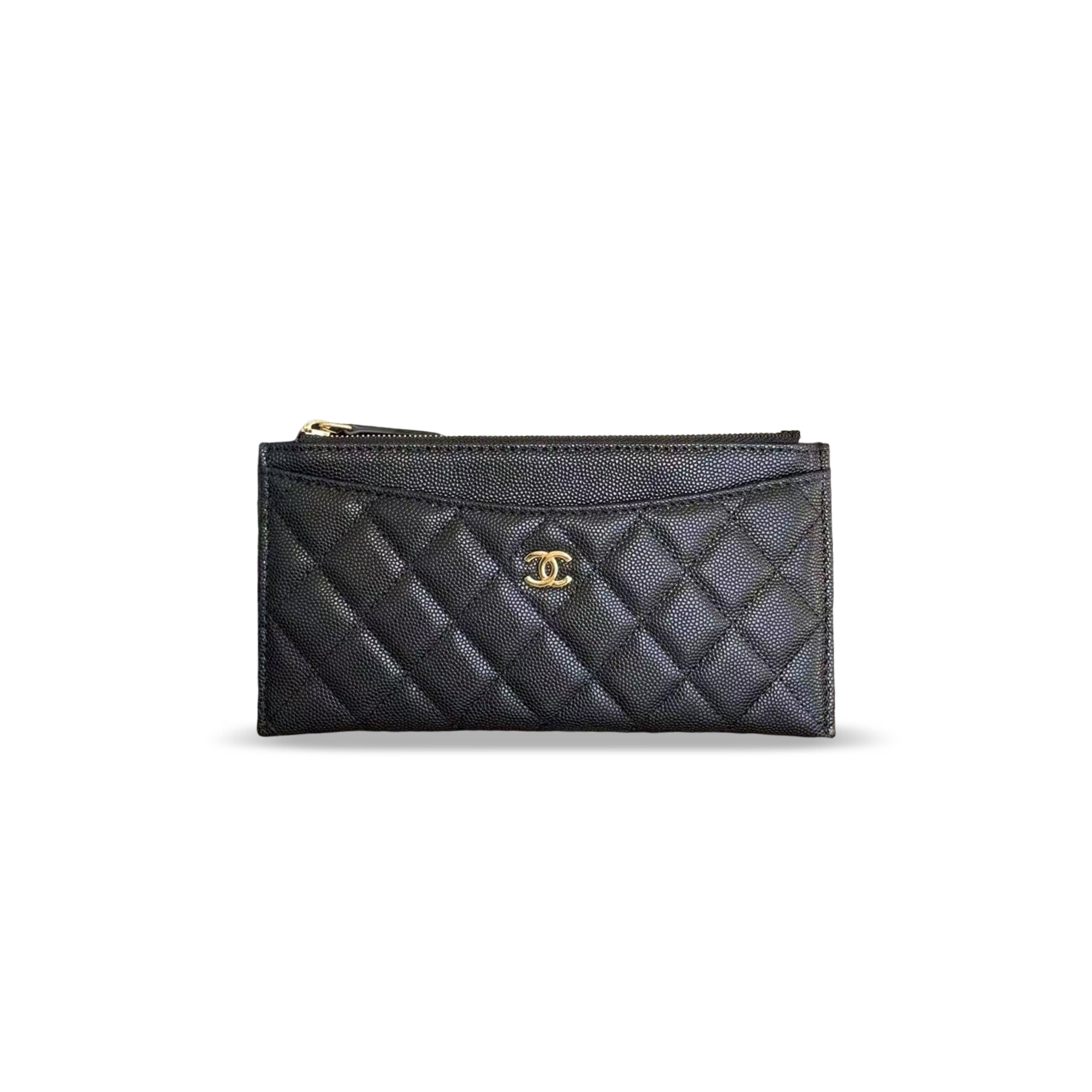 CHANEL CAVIAR ZIPUP LONG WALLET A84107 (19.5*10*2cm) 